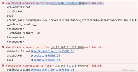 60:8080/<b>ws</b>' <b>failed</b>: 网上搜索了很久，没有看到相关的配置要怎么改这个<b>ws</b>的ip地址。. . Websocketclient js 16 websocket connection to ws localhost 3000 ws failed invalid frame header